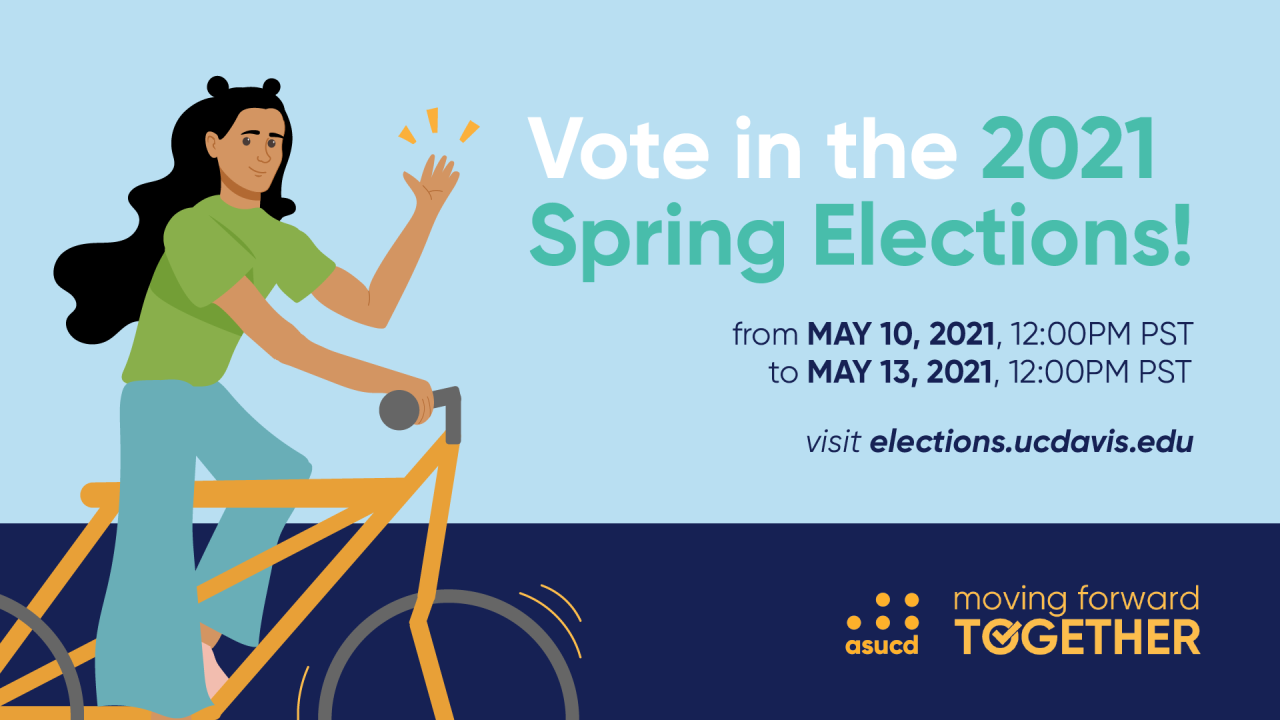 ASUCD Spring Election graphic