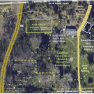 Aerial view of proposed SLLC area. Image highlights a new ADA accessible pathway and Demo Hut