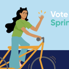 ASUCD Spring Election graphic